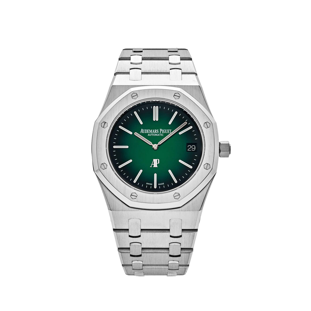 Audemars Piguet Royal Oak 15202PT.OO.1240PT.01 'Jumbo' Extra-Thin Platinum Green Dial