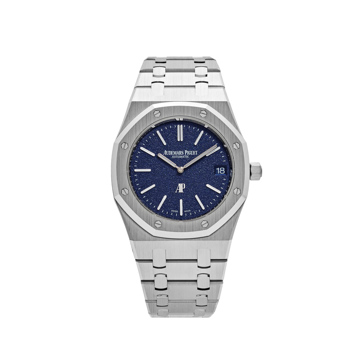 Audemars Piguet Royal Oak 16202BC.OO.1240BC.02 'Jumbo' Extra-Thin White Gold Grainy Blue Dial