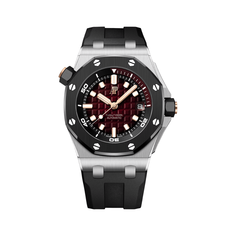 Audemars Piguet Royal Oak Offshore Diver 15720CN.OO.A002CA.02 White Gold Smoked Red Dial Limited Edition of 100