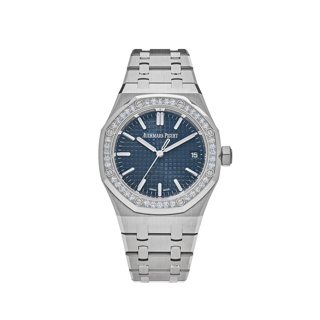 Audemars Piguet Royal Oak Selfwinding 15551ST.ZZ.1356ST.05 Blue Dial Diamond Bezel