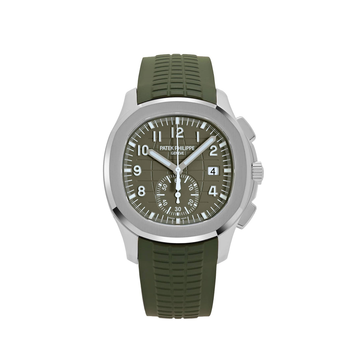 Patek Philippe Aquanaut 5968G-010 Chronograph White Gold Khaki Green Dial (2022)
