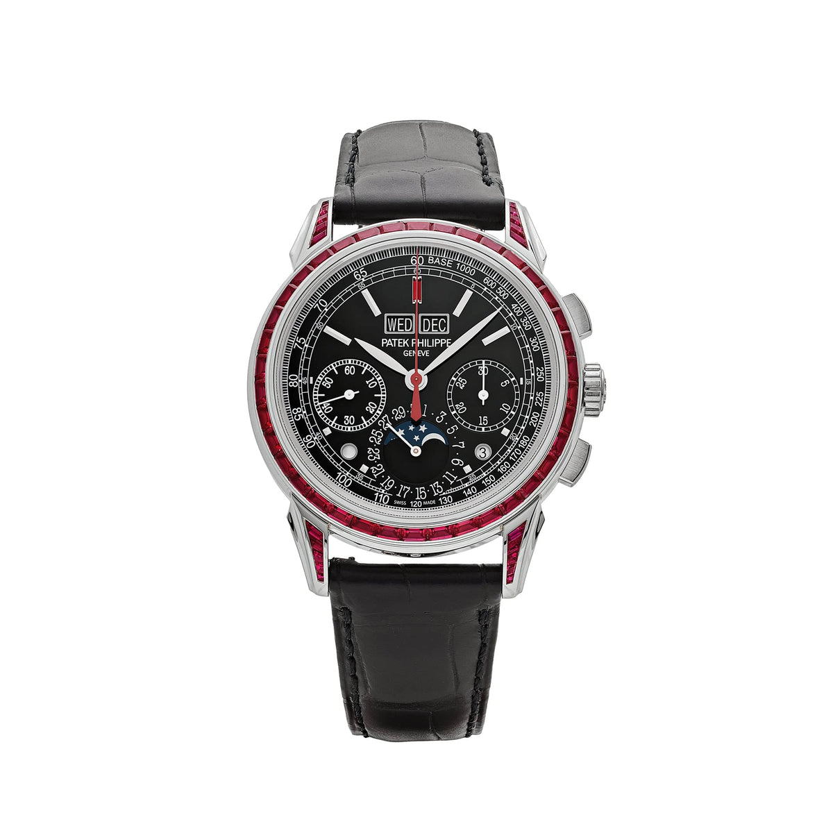 Patek Philippe Grand Complications 5271/12P-001 Perpetual Calendar Platinum Black Dial Ruby Bezel