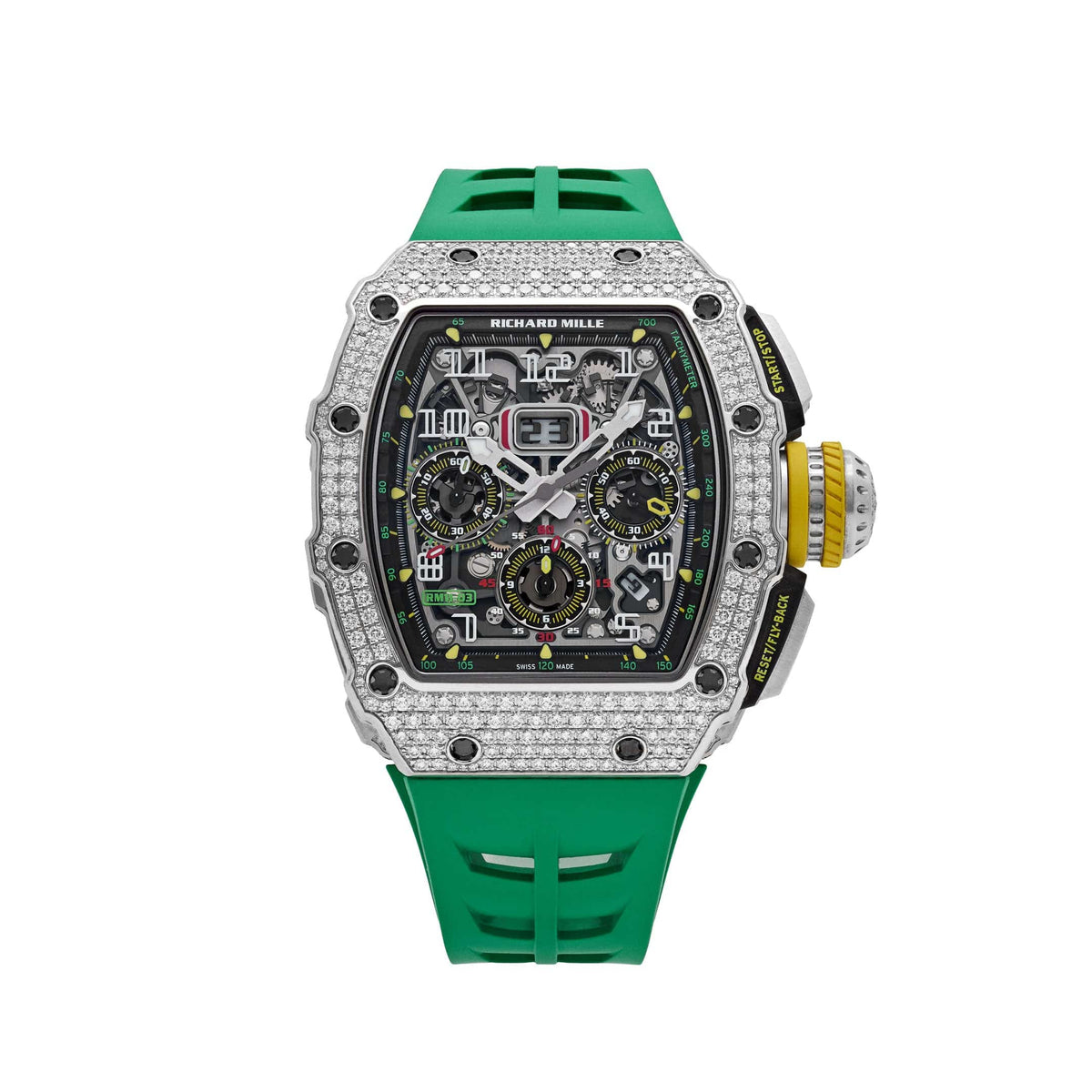Richard Mille RM 11-03 Flyback Chronograph White Gold Diamond Bezel