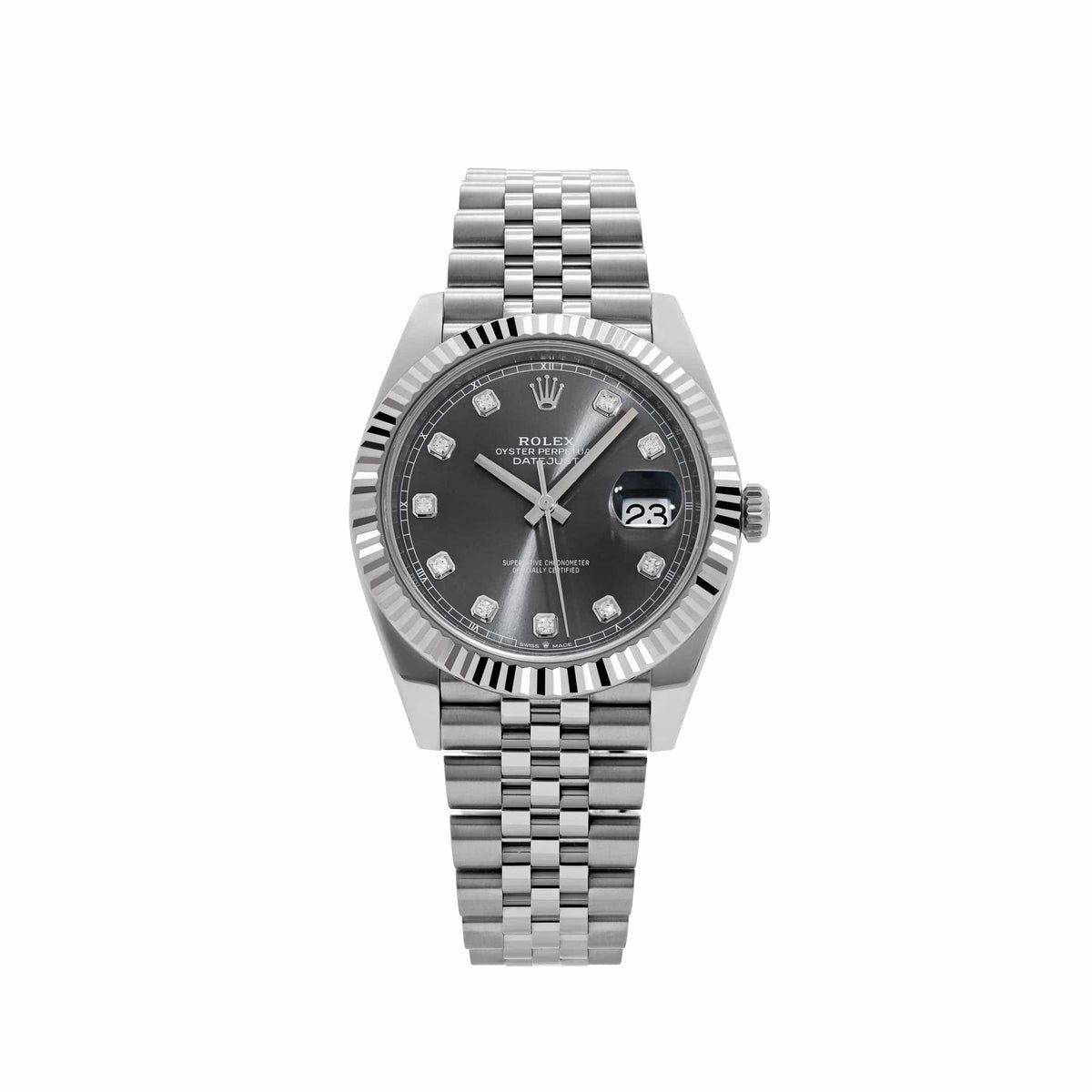 Rolex Datejust 41 126334 "Wimbledon" Stainless Steel Slate Diamond Dial Jubilee (2025)