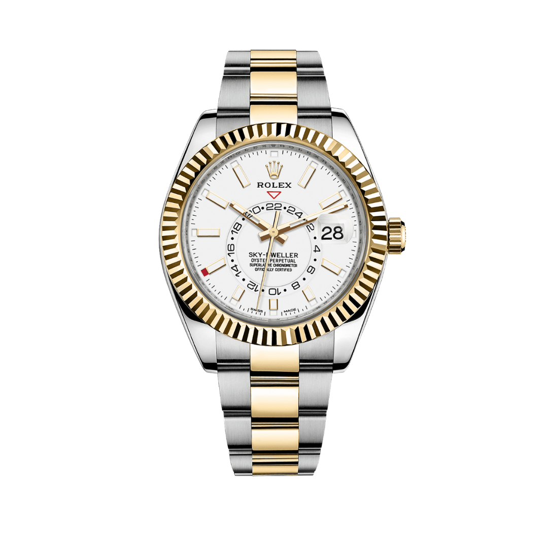 Rolex Sky-Dweller 326933 Stainless Steel Yellow Gold White Dial (2022)
