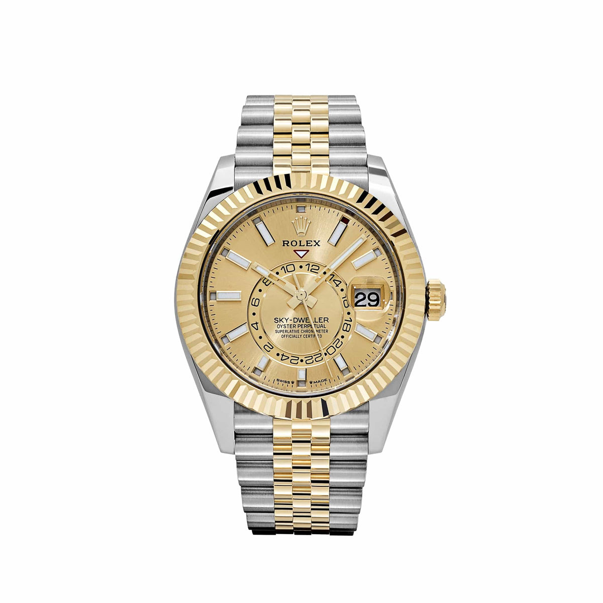 Rolex Sky-Dweller 336933 Stainless Steel Yellow Gold Jubilee Champagne Dial (2025)