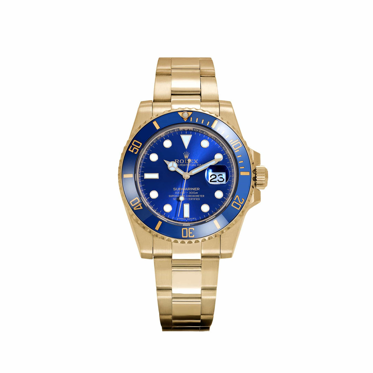 Rolex Submariner Date 116618LB Yellow Gold Blue Dial