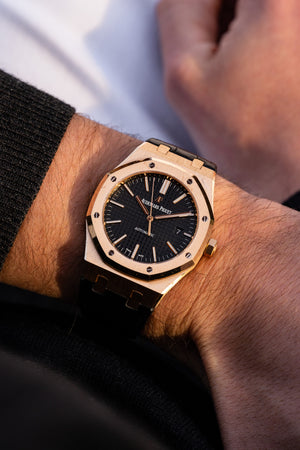 Audemars Piguet Royal Oak 15400OR.OO.D002CR.01 Rose Gold Black Dial — foto 12