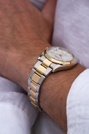 Rolex Datejust 36 126233 Yellow Gold Stainless Steel White Roman Dial Jubilee (2025) — foto 12