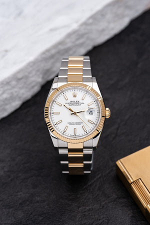 Rolex Datejust 36 126233 Yellow Gold Stainless Steel White Roman Dial Jubilee (2025) — foto 7