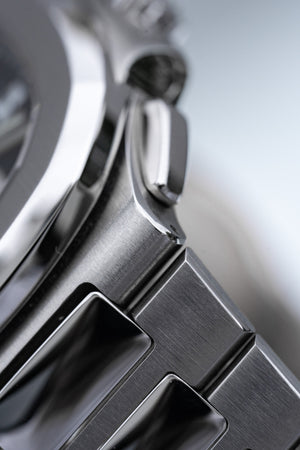 Patek Philippe Nautilus 5980/1AR-001 Chronograph Stainless Steel Rose Gold Blue Dial (2020) — foto 11