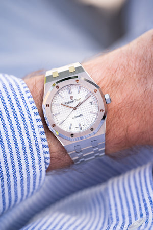 Audemars Piguet Royal Oak 15450ST.OO.1256ST.01.A Selfwinding Stainless Steel White Dial — foto 10