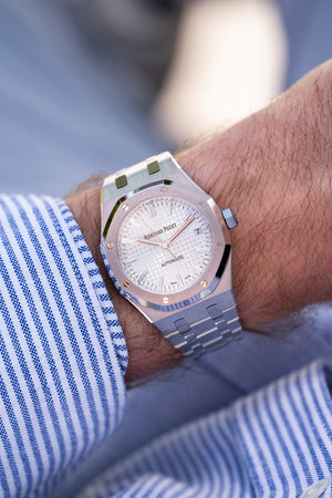 Audemars Piguet Royal Oak 15450ST.OO.1256ST.01.A Selfwinding Stainless Steel White Dial — foto 12