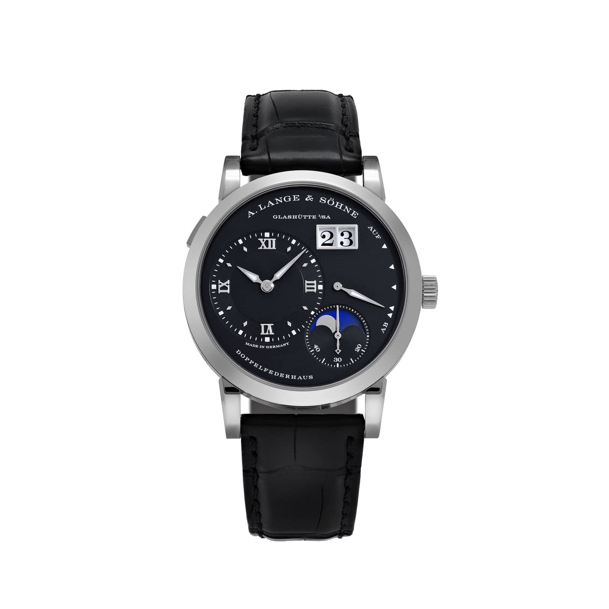 A. Lange & Söhne 192.029 Lange 1 Moon Phase White Gold Black Dial (2020)