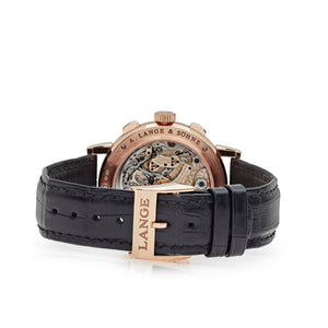 A. Lange & Söhne Datograph Flyback 405.831 Rose Gold Baguette Bezel Black Dial Limited Edition — foto 4