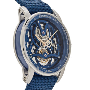 Audemars Piguet Code 11.59 Tourbillon Openworked 26600NB.OO.D346KB.01 White Gold Blue Ceramic Limited Edition of 50 — foto 4