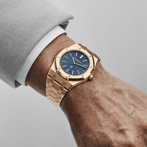 Audemars Piguet Royal Oak 15202OR.OO.1240OR.01 'Jumbo' Extra-Thin Rose Gold Blue Dial (2019) — foto 2