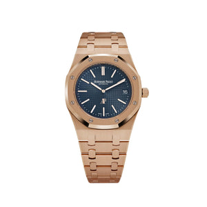 Audemars Piguet Royal Oak 15202OR.OO.1240OR.01 'Jumbo' Extra-Thin Rose Gold Blue Dial (2019) — foto 1