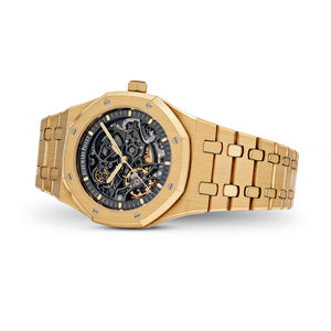Audemars Piguet Royal Oak 15407BA.OO.1220BA.01 Double Balance Wheel Yellow Gold Openworked Dial — foto 4