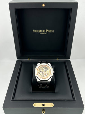 Audemars Piguet Royal Oak 15407ST.OO.1220ST.02 Double Balance Wheel  Stainless Steel Openworked Pink Gold-Toned Dial — foto 5