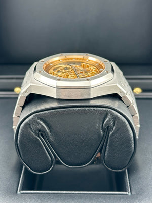 Audemars Piguet Royal Oak 15407ST.OO.1220ST.02 Double Balance Wheel  Stainless Steel Openworked Pink Gold-Toned Dial — foto 3