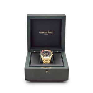 Audemars Piguet Royal Oak 15412BA.YG.1224BA.01 Frosted Yellow Gold Double Balance Wheel Rainbow Bezel — foto 7