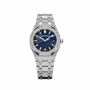 Audemars Piguet Royal Oak 15551BC.ZZ.1356BC.01 Diamond Bezel White Gold Smoked Blue Dial (2024) — foto 1