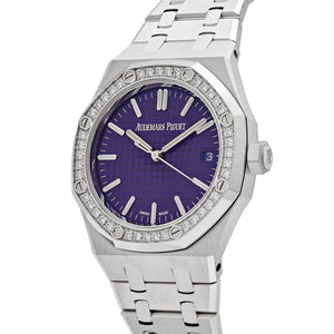 Audemars Piguet Royal Oak 15551BC.ZZ.1356BC.02 White Gold Purple Dial Diamond Bezel Special Edition — foto 4