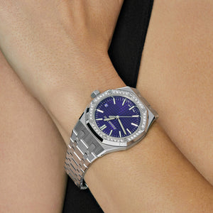 Audemars Piguet Royal Oak 15551BC.ZZ.1356BC.02 White Gold Purple Dial Diamond Bezel Special Edition — foto 2