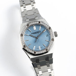 Audemars Piguet Royal Oak 15551ST.ZZ.1356ST.04 'Ladies' Stainless Steel Light Blue Dial Diamond Bezel (2024) — foto 5