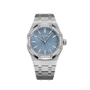 Audemars Piguet Royal Oak 15551ST.ZZ.1356ST.04 'Ladies' Stainless Steel Light Blue Dial Diamond Bezel (2024) — foto 1
