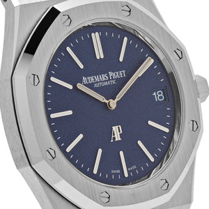 Audemars Piguet Royal Oak 16202BC.OO.1240BC.02 'Jumbo' Extra-Thin White Gold Grainy Blue Dial — foto 4