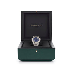 Audemars Piguet Royal Oak 16202BC.OO.1240BC.02 'Jumbo' Extra-Thin White Gold Grainy Blue Dial — foto 7