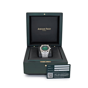Audemars Piguet Royal Oak 16202PT.OO.1240PT.01 'Jumbo' Extra-Thin '50th Anniversary' Green Dial — foto 5