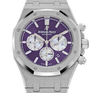Audemars Piguet Royal Oak 26331BC.GG.1224BC.01 Chronograph Frosted White Gold Purple Dial (2019) — foto 4