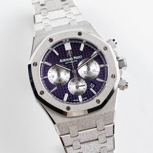 Audemars Piguet Royal Oak 26331BC.GG.1224BC.01 Chronograph Frosted White Gold Purple Dial (2019) — foto 5