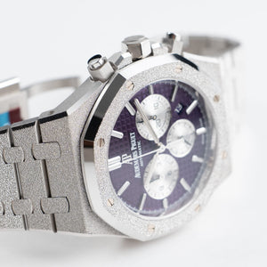 Audemars Piguet Royal Oak 26331BC.GG.1224BC.01 Chronograph Frosted White Gold Purple Dial (2019) — foto 7