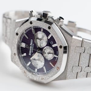 Audemars Piguet Royal Oak 26331BC.GG.1224BC.01 Chronograph Frosted White Gold Purple Dial (2019) — foto 6