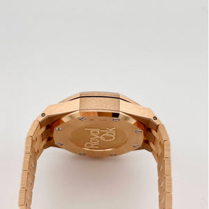 Audemars Piguet Royal Oak 26715OR.ZZ.1356OR.01 Chronograph Rose Gold Silver Dial Diamond Bezel — foto 8