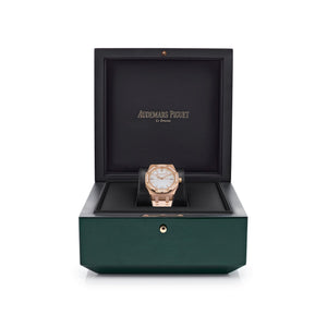 Audemars Piguet Royal Oak 77451OR.ZZ.1361OR.03 'Ladies' Rose Gold Silver Dial Diamond Bezel — foto 7