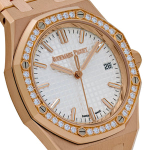 Audemars Piguet Royal Oak 77451OR.ZZ.1361OR.03 'Ladies' Rose Gold Silver Dial Diamond Bezel — foto 5