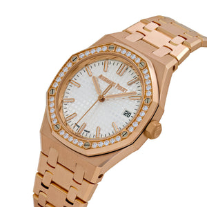 Audemars Piguet Royal Oak 77451OR.ZZ.1361OR.03 'Ladies' Rose Gold Silver Dial Diamond Bezel — foto 3