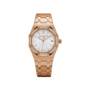 Audemars Piguet Royal Oak 77451OR.ZZ.1361OR.03 'Ladies' Rose Gold Silver Dial Diamond Bezel — foto 1
