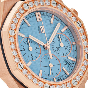 Audemars Piguet Royal Oak Offshore 26231OR.ZZ.A085CA.01 Chronograph Rose Gold Blue Dial Diamond Bezel (2023) — foto 5