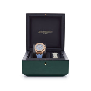 Audemars Piguet Royal Oak Offshore 26231OR.ZZ.A085CA.01 Chronograph Rose Gold Blue Dial Diamond Bezel (2023) — foto 8
