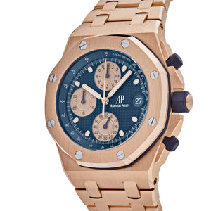 Audemars Piguet Royal Oak Offshore 26238OR.OO.2000OR.01 Chronograph 'Brick' Rose Gold Blue Dial — foto 3