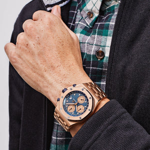 Audemars Piguet Royal Oak Offshore 26238OR.OO.2000OR.01 Chronograph 'Brick' Rose Gold Blue Dial (2024) — foto 2