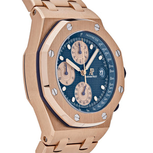 Audemars Piguet Royal Oak Offshore 26238OR.OO.2000OR.01 Chronograph 'Brick' Rose Gold Blue Dial — foto 4