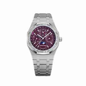 Audemars Piguet Royal Oak Perpetual Calendar 26598BC.ZZ.1220BC.01 'Qatar Edition' White Gold Burgundy Dial Diamond Bezel (2025) — foto 1