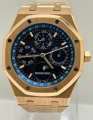 Audemars Piguet Royal Oak Perpetual Calendar 26574OR.OO.1220OR.02 Rose Gold Blue Dial — foto 7